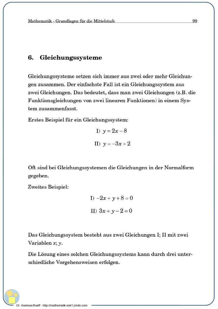 Gleichungssysteme