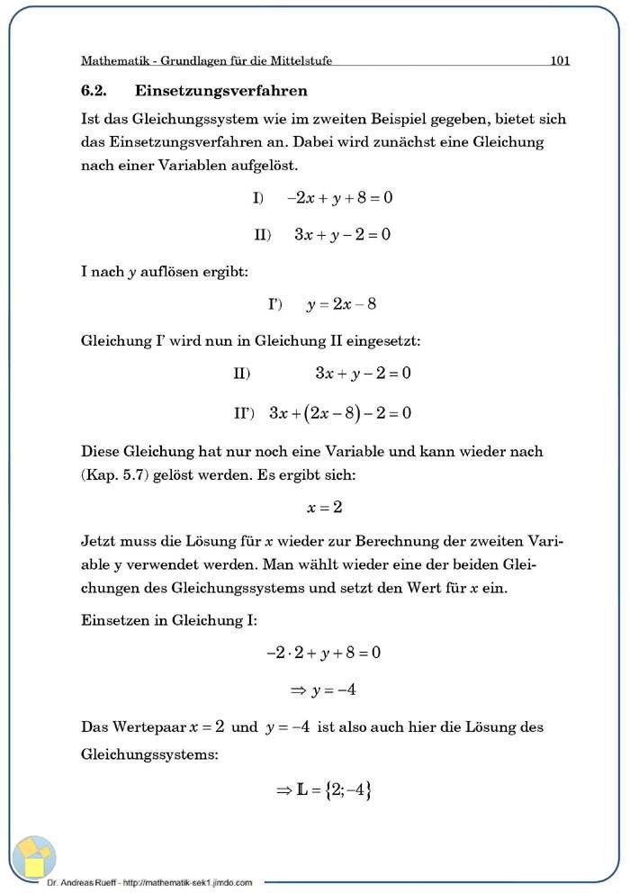 Einsetzungsverfahren