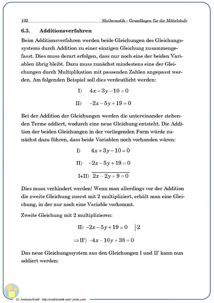 Additionsverfahren (1)